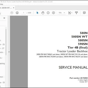 Case 580N 580SN WT 580SN 590SN Tier 4B (final) Tractor Loader Backhoe Service Manual 48194558 - PDF DOWNLOAD