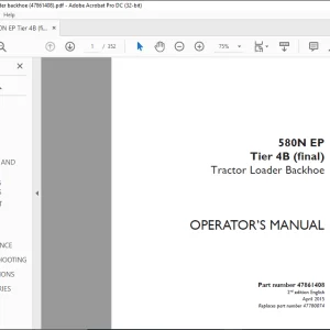 Case 580N EP Tier 4B (final) Tractor Loader Backhoe Operator's Manual 47861408 - PDF DOWNLOAD