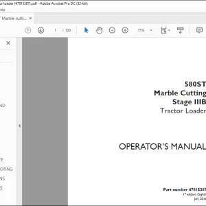 Case 580ST Marble Cutting Stage IIIB Tractor Loader Operator's Manual 47815387 - PDF DOWNLOAD