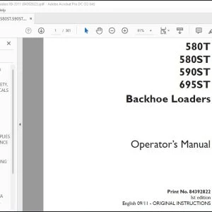 Case 580T 580ST 590ST 695ST Loader Backhoes Operator's Manual 84392822 - PDF DOWNLOAD