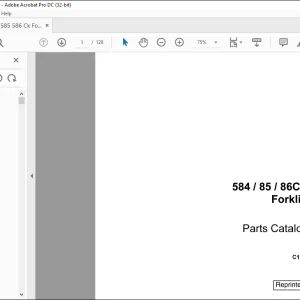 Case 584 585 586CK Forklift Tractors Parts Catalog Manual C1175 - PDF DOWNLOAD