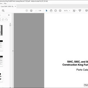Case 584C 585C & 586C Construction King Forklift Parts Catalog Manual C1325 - PDF DOWNLOAD