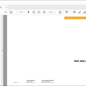 Case 584E 585E & 586E Forklifts Parts Catalog Manual 8-2873 - PDF DOWNLOAD