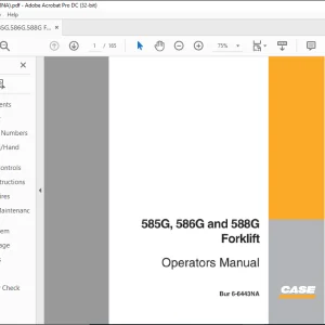 Case 585G 586G & 588G Forklift Operators Manual 6-6443 - PDF DOWNLOAD
