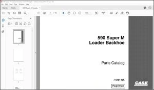 Case 590 Super M Loader Backhoe Parts Catalog Manual 7-6101 - PDF DOWNLOAD