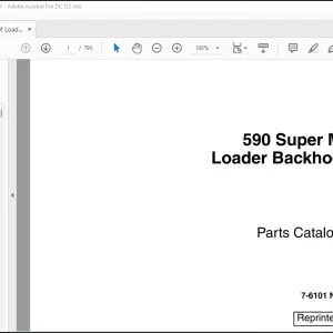 Case 590 Super M Loader Backhoe Parts Catalog Manual 7-6101 - PDF DOWNLOAD
