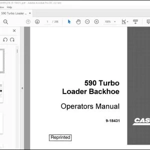 Case 590 Turbo Loader Backhoe Operators Manual 9-18431 - PDF DOWNLOAD