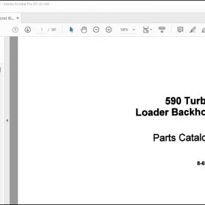 Case 590 Turbo Loader Backhoe Parts Catalog Manual 8-6962 - PDF DOWNLOAD