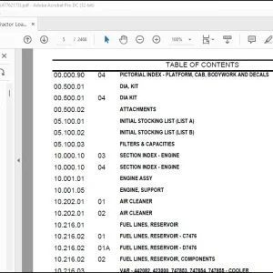 Case 590SN Backhoe Loader Tier 4A Parts Catalog Manual - PDF DOWNLOAD