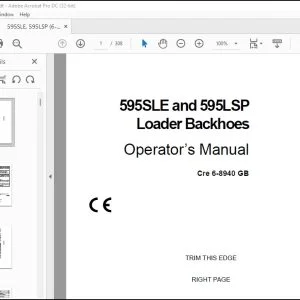 Case 595SLE & 595LSP Loader Backhoe Operator's Manual 6-8940 - PDF DOWNLOAD