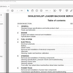 Case 595SLE 595LSP Loader Backhoe Service Manual 7-22470GB - PDF DOWNLOAD