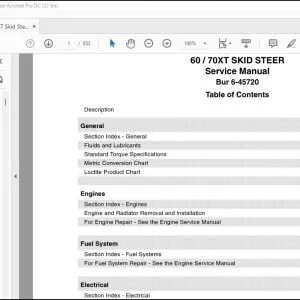 Case 60 70XT Skid Steer Service Manual 6-45720 - PDF DOWNLOAD