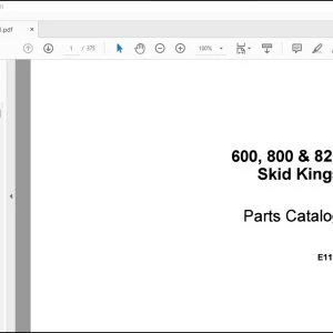 Case 600 800 & 825 Skid Kings Parts Catalog Manual E1152 - PDF DOWNLOAD