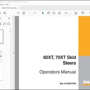 Case 60XT 70XT Skid Steers Operators Manual 6-29451 - PDF DOWNLOAD