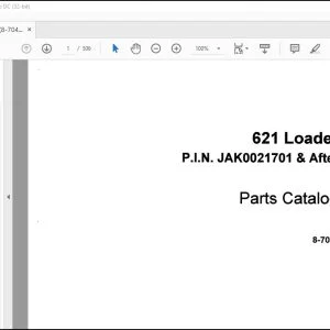 Case 621 Loader Parts Catalog Manual 8-7041 - PDF DOWNLOAD