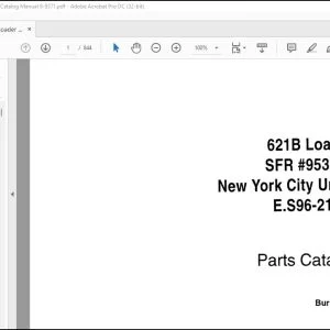 Case 621B Loader New York City Units Parts Catalog Manual 8-9371 - PDF DOWNLOAD
