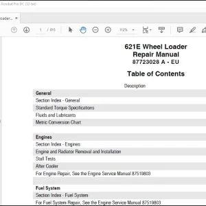 Case 621E Wheel Loader Repair Manual 87723028A - PDF DOWNLOAD