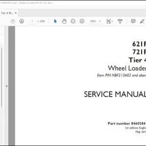 Case 621F 721F Tier 4 Wheel Loader Service Manual 84605841 - PDF DOWNLOAD