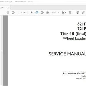 Case 621F 721F Tier 4B (final) Wheel Loader Service Manual 47841827 - PDF DOWNLOAD