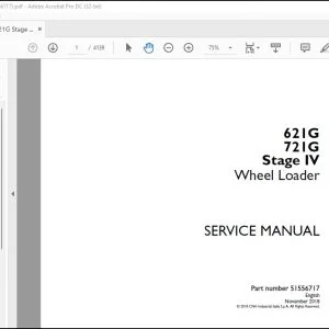 Case 621G 721G Stage IV Wheel Loader Loaders Service Manual 51556717 - PDF DOWNLOAD