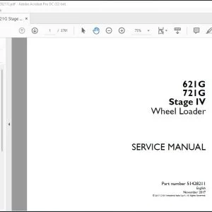 Case 621G 721G Stage IV Wheel Loader Service Manual 51428211 - PDF DOWNLOAD