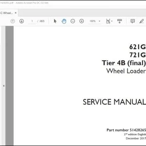 Case 621G 721G Tier 4B (final) Wheel Loader Service Manual 51428265 - PDF DOWNLOAD