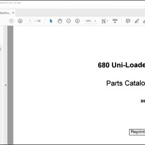 Case 680 Uni-Loader Parts Catalog Manual B973 - PDF DOWNLOAD
