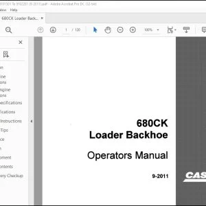 Case 680CK Loader Backhoe Operators Manual 9-2011 - PDF DOWNLOAD