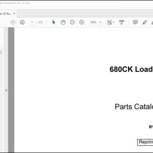 Case 680CK Loader Parts Catalog Manual B1072 - PDF DOWNLOAD