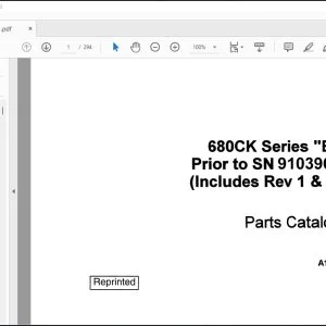 Case 680CK Series B Loader & Backhoe Parts Catalog Manual A1102 - PDF DOWNLOAD