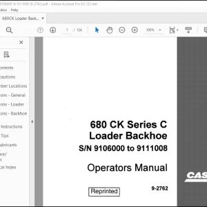 Case 680CK Series C Loader Backhoe Operators Manual 9-2762 - PDF DOWNLOAD