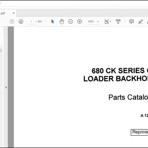 Case 680CK Series C Loader Backhoe Parts Catalog Manual A1222 - PDF DOWNLOAD