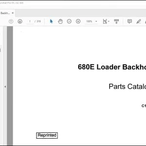 Case 680E Loader Backhoe Parts Catalog Manual C1224 - PDF DOWNLOAD