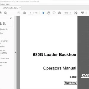 Case 680G Loader Backhoe Operators Manual 9-6532 - PDF DOWNLOAD