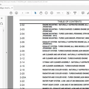 Case 686G 686GXR 688G Series 2 Telescopic Handler Parts Catalog Manual - PDF DOWNLOAD