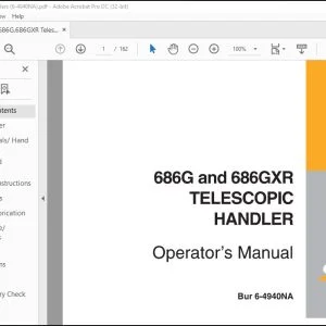 Case 686G & 686GXR Telescopic Handler Operator's Manual 6-4940 - PDF DOWNLOAD