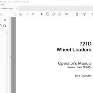 Case 721D Wheel Loaders Operator's Manual 6-35092NA - PDF DOWNLOAD