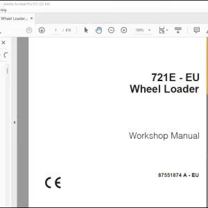Case 721E - EU Wheel Loader Workshop Manual 87551874A - PDF DOWNLOAD