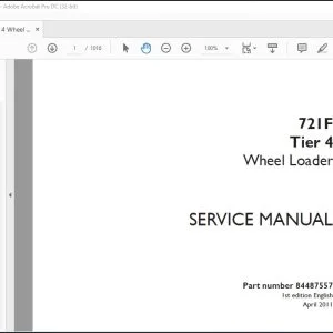 Case 721F Tier 4 Wheel Loader Service Manual 84487557 - PDF DOWNLOAD