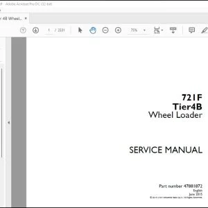 Case 721F Tier4B Wheel Loader Service Manual 47881872 - PDF DOWNLOAD