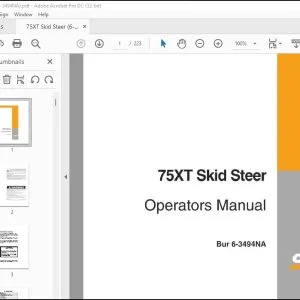 Case 75XT Skid Steer Operators Manual 6-3494NA - PDF DOWNLOAD