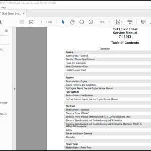 Case 75XT Skid Steer Service Manual 7-11463 - PDF DOWNLOAD