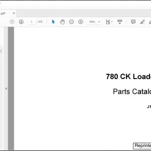 Case 780 CK Loader Parts Catalog Manual J1164 - PDF DOWNLOAD