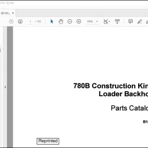 Case 780B Construction King Loader Backhoe Parts Catalog Manual B1405 - PDF DOWNLOAD