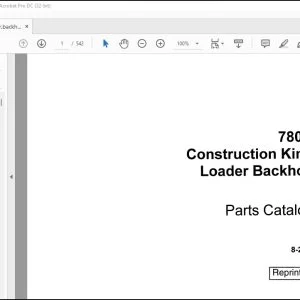 Case 780C Construction King Loader Backhoe Parts Catalog Manual 8-2271 - PDF DOWNLOAD