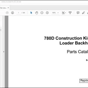 Case 780D Construction King Loader Backhoe Parts Catalog Manual 8-4182 - PDF DOWNLOAD