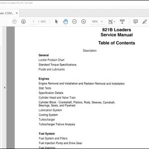 Case 821B Loaders Service Manual 7-60114 - PDF DOWNLOAD