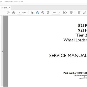 Case 821F 921F Tier 2 Wheel Loader Service Manual 84487581 - PDF DOWNLOAD