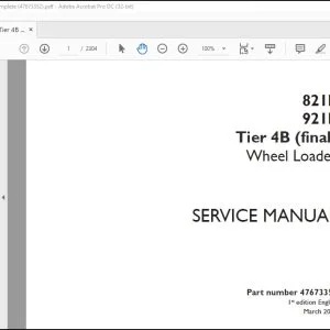 Case 821F 921F Tier 4B (final) Wheel Loader Service Manual 47673352 - PDF DOWNLOAD