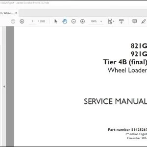 Case 821G 921G Tier 4B (final) Wheel Loader Service Manual 51428267 - PDF DOWNLOAD